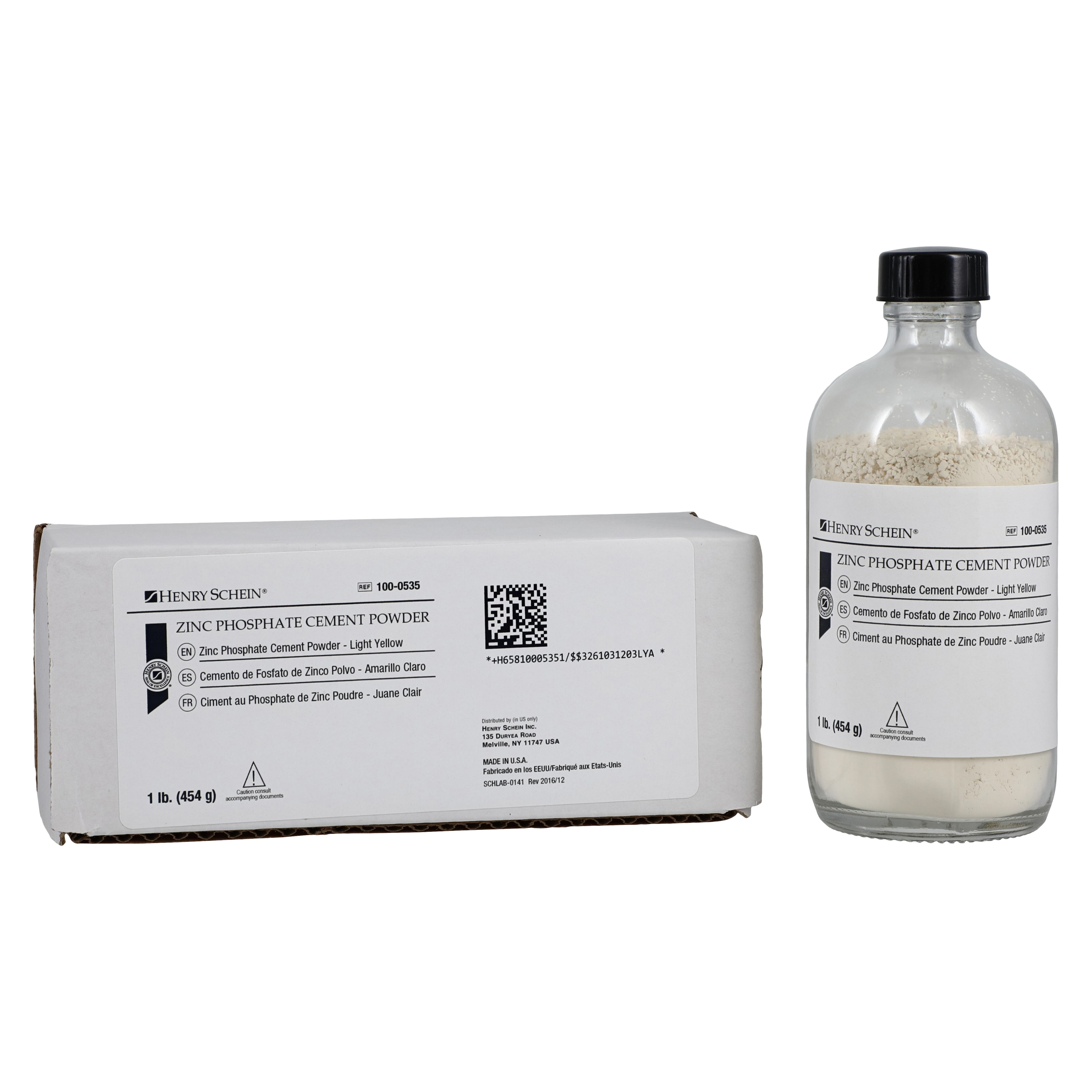 Zinc Cement Powder Cement Light Yellow 1 Lb Ortho Size 1lb/Bt