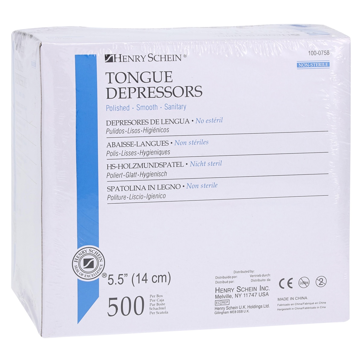 Tongue Depressor Wood Non Sterile Junior 500/Box