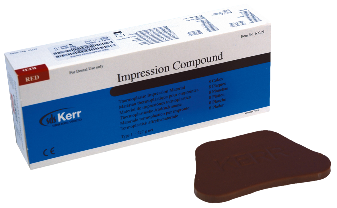 Kerr Impression Compound Cakes Red 8pk