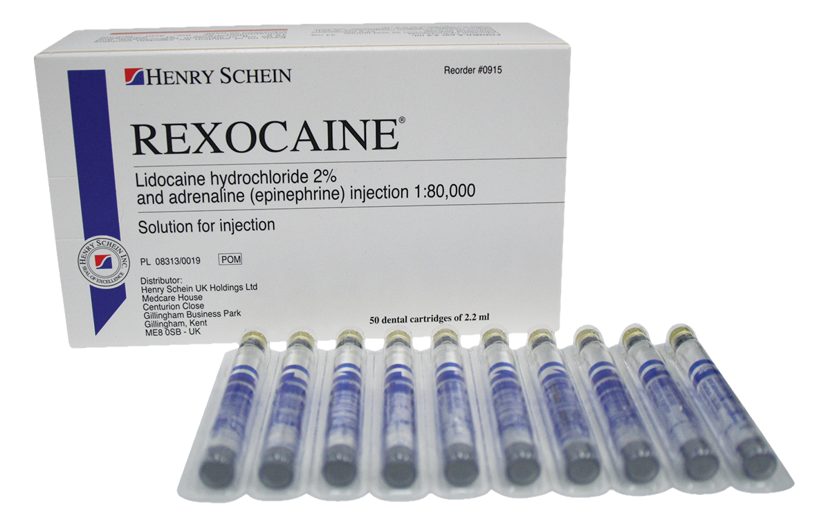 HS Rexocaine 2% & Adrenaline 2.2ml 50pk