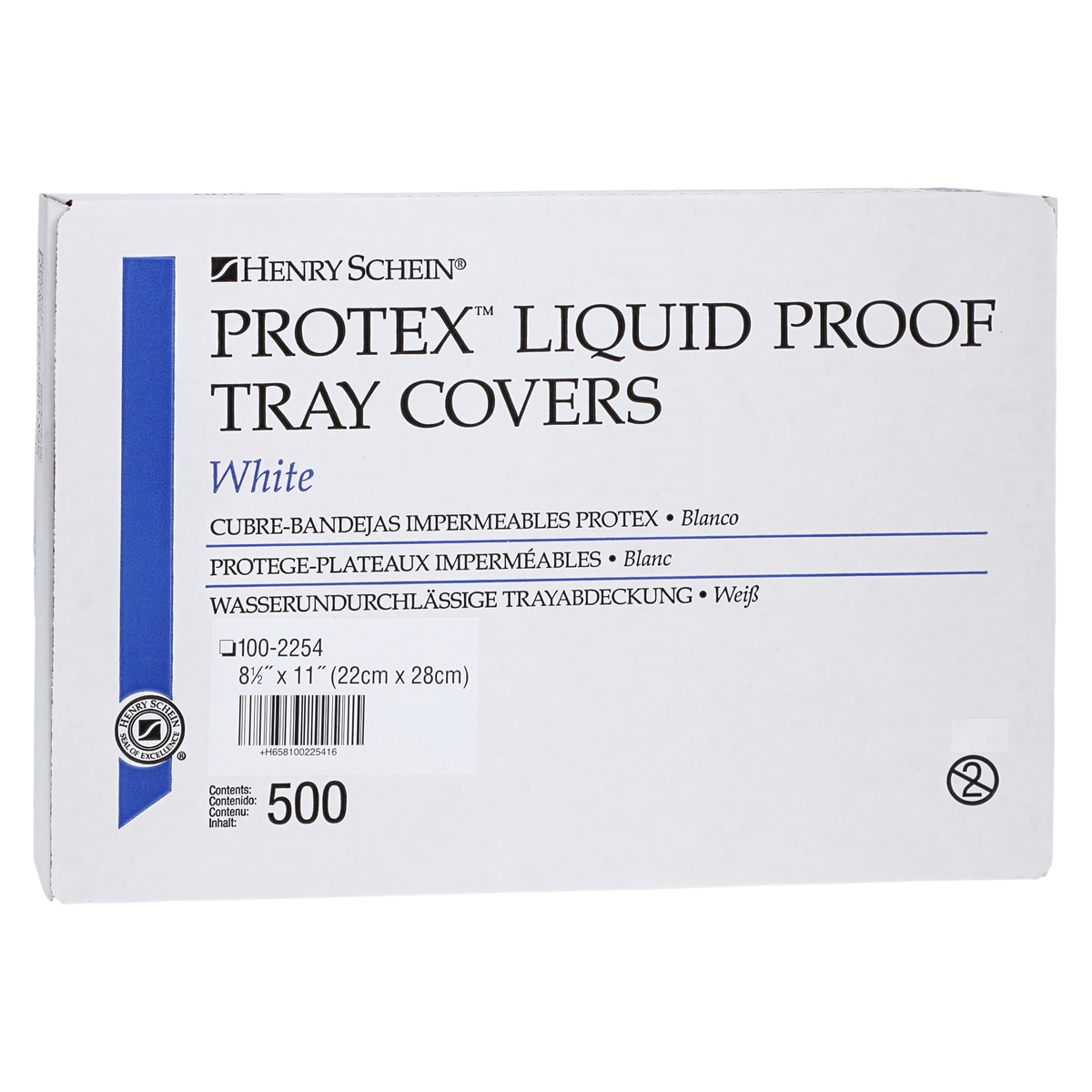 Protex Tray Cover 8.5 in x 11 in White Disposable 500/Bx