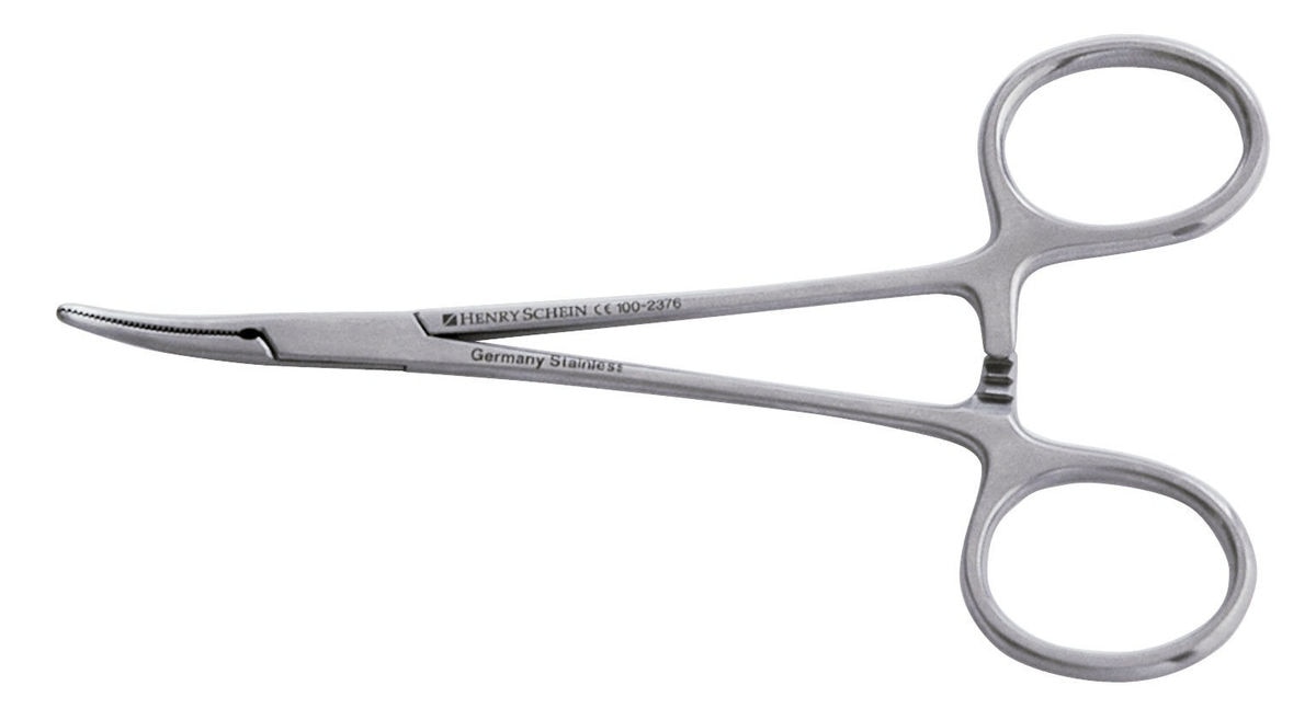 Arterieklem Mosquito, gebogen - Gebogen, 12,5 cm