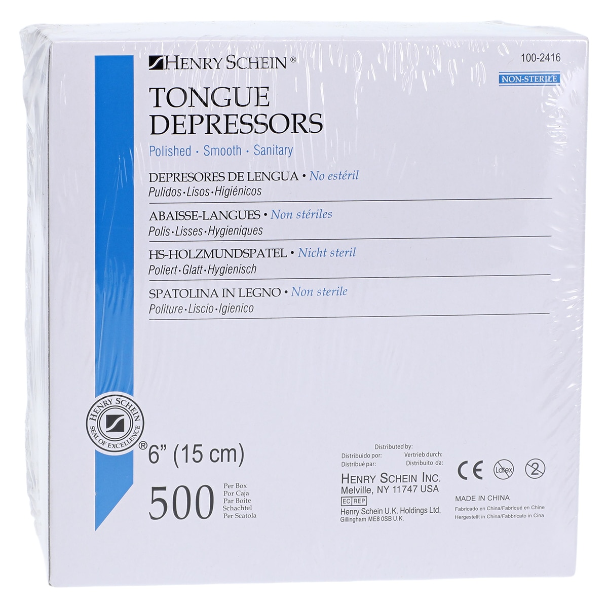 Tongue Depressor 6 in Non Sterile Adult 500/Bx