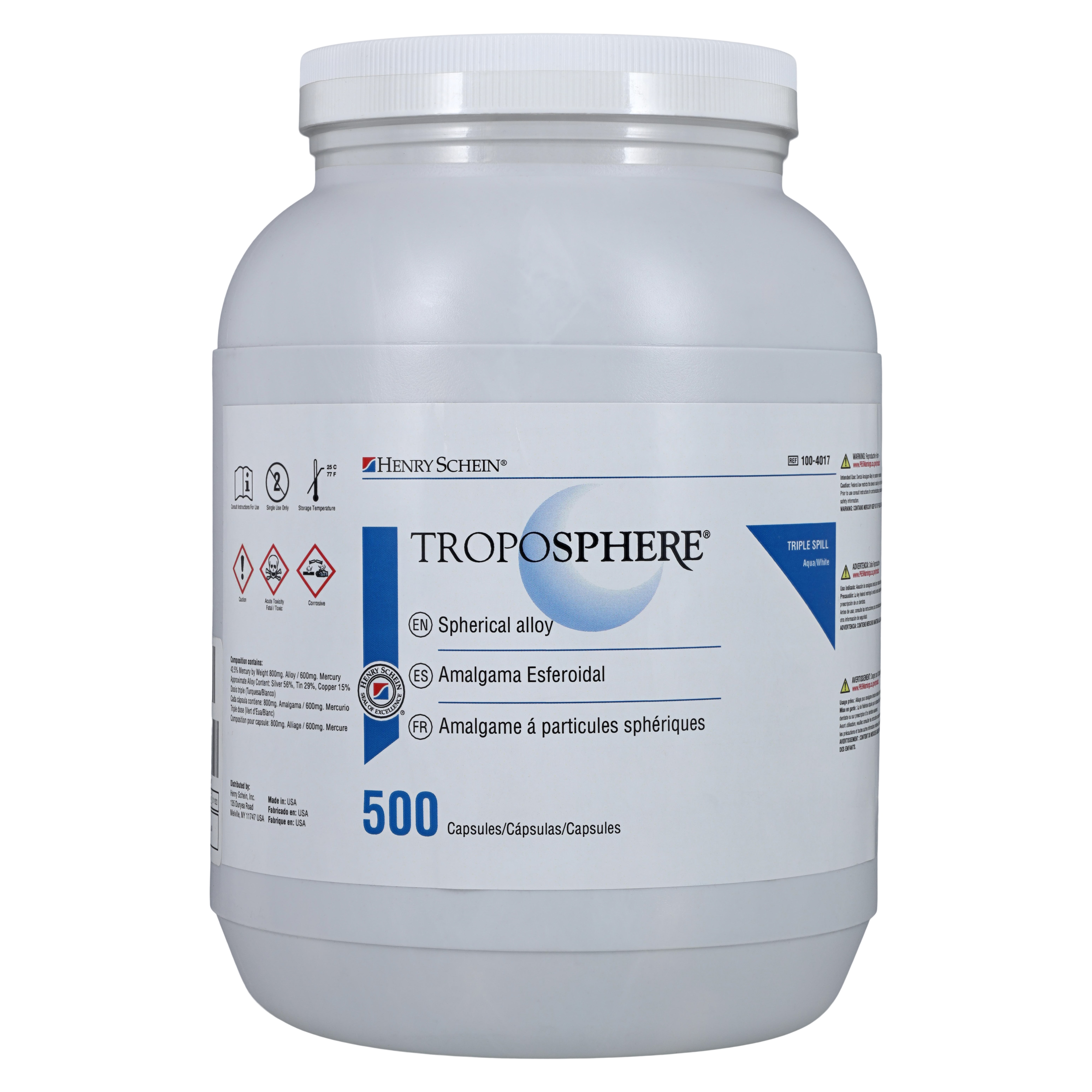 Troposphere Alloy Capsules Triple Spill Fast Set 500/Jr