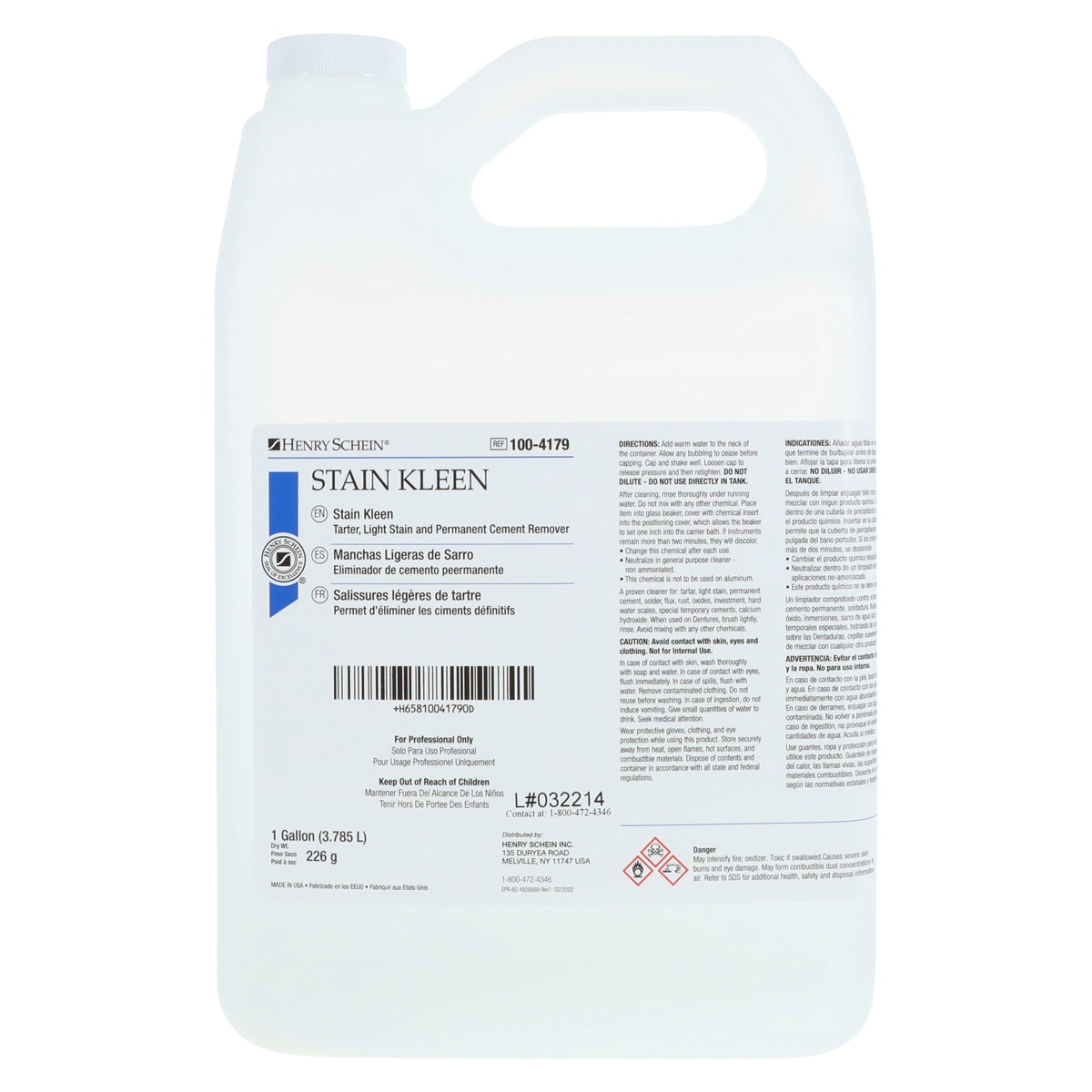 Stain Kleen HSI Tartar & Stain Remover Gal/Bt