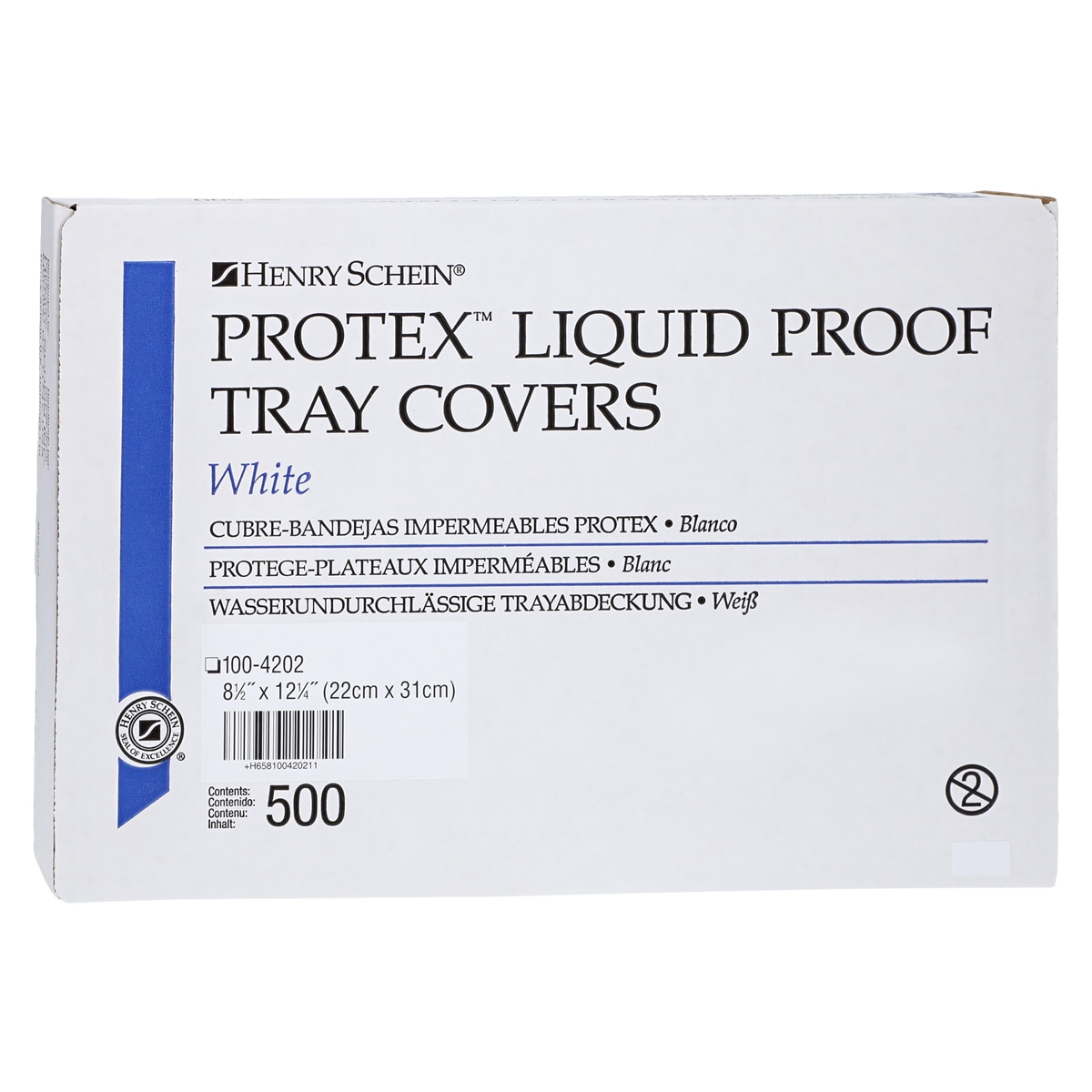 Protex Tray Cover 8.5 in x 12.25 in White Disposable 500/Bx