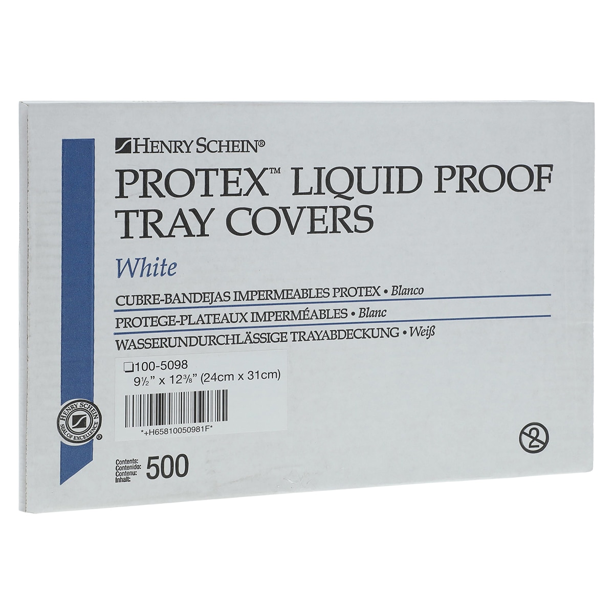 Protex Tray Cover 9.5 in x 12.37 in White Disposable 500/Bx