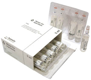 Water for Injection 5ml Glass Ampoule 10pk