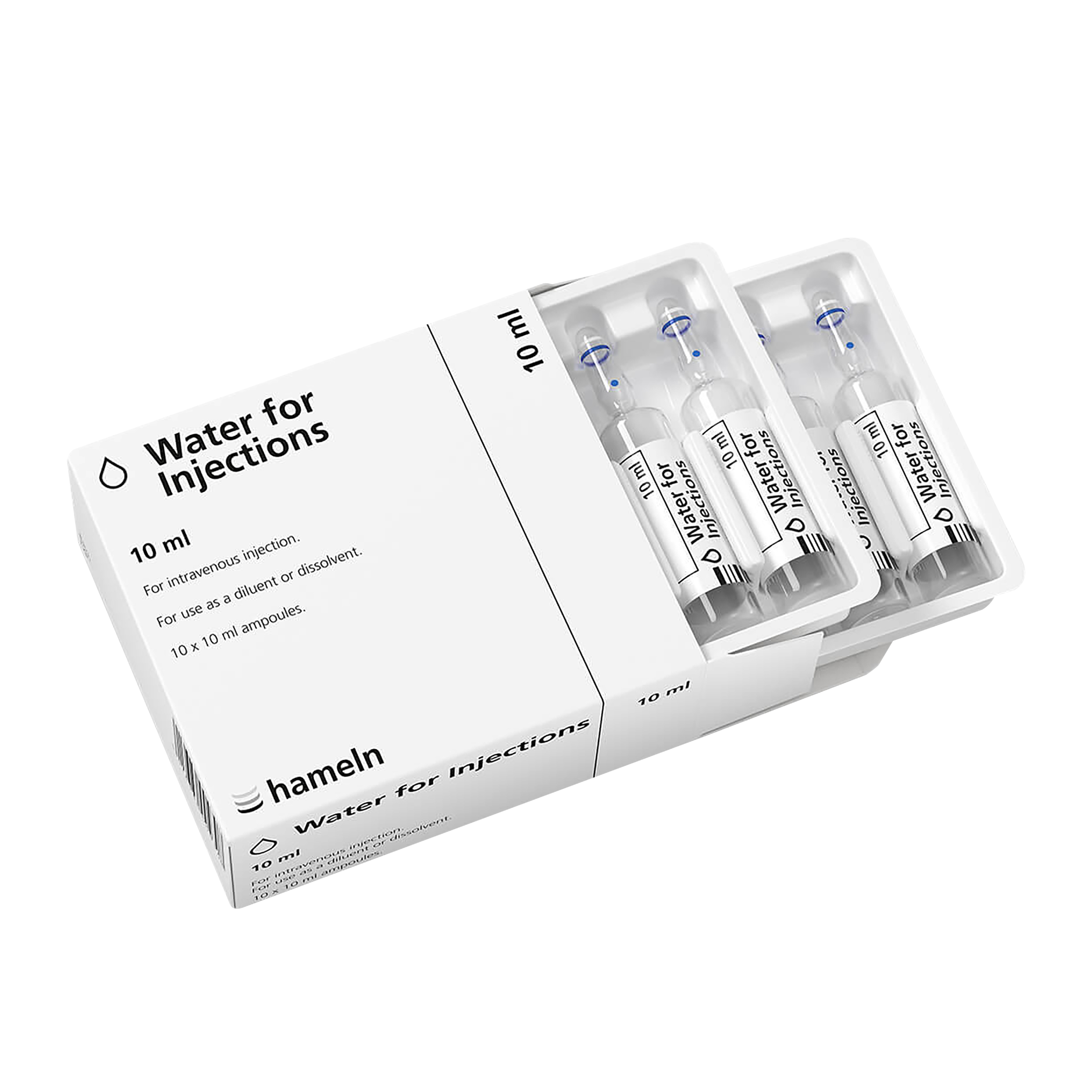 Water for Injection 10ml Ampoules 10pk