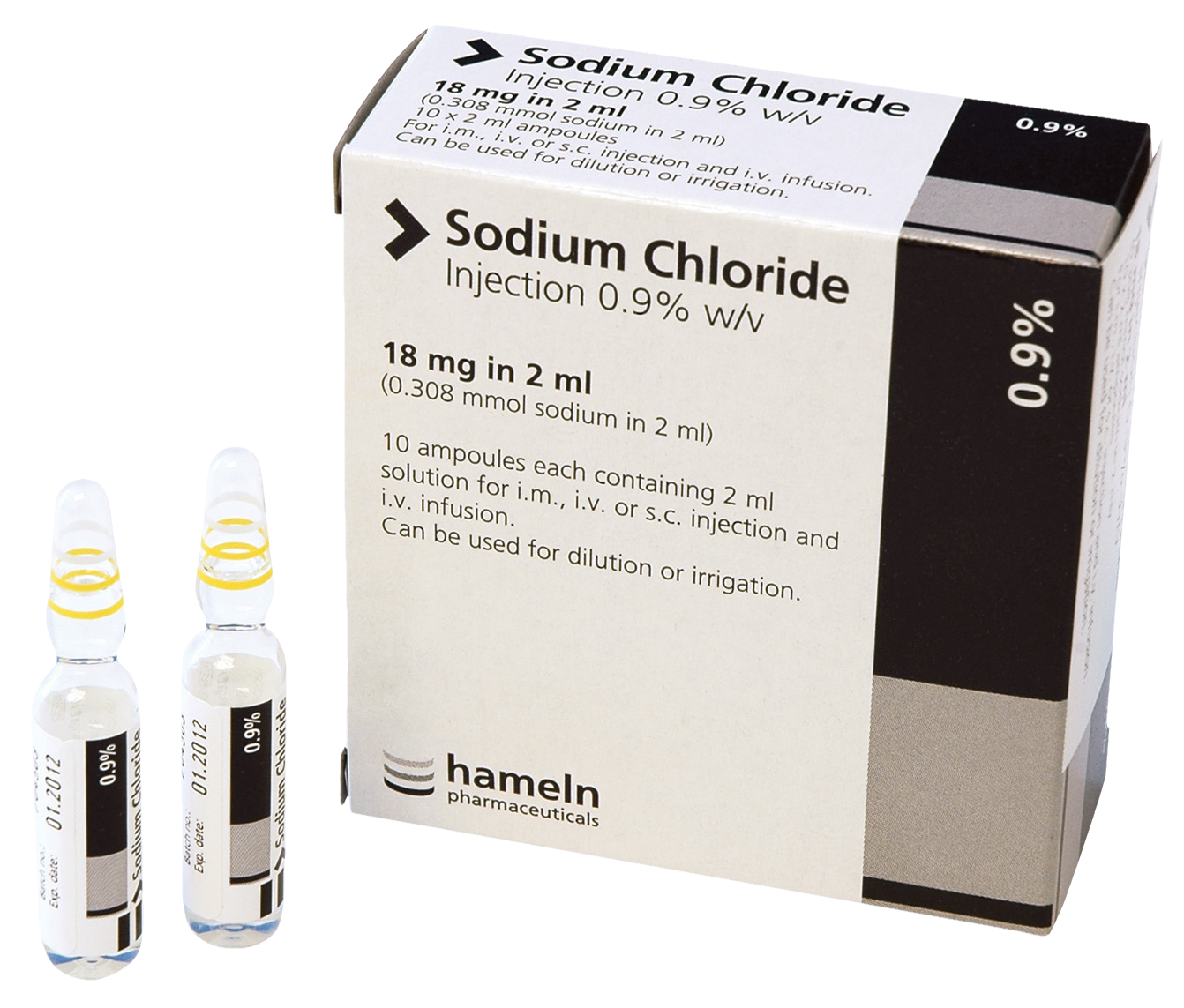 Sodium Chloride (Saline) 0.9% 2ml Ampoule 10pk