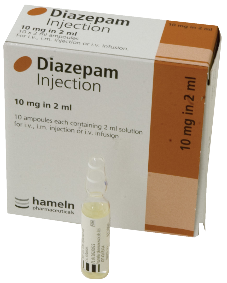 Diazepam Injection 10mg in 2ml Ampoules 10pk