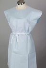 Premium Gown 30 in x 42 in Blue M/L Tissue / Poly / Tissue Disposable 50/Ca
