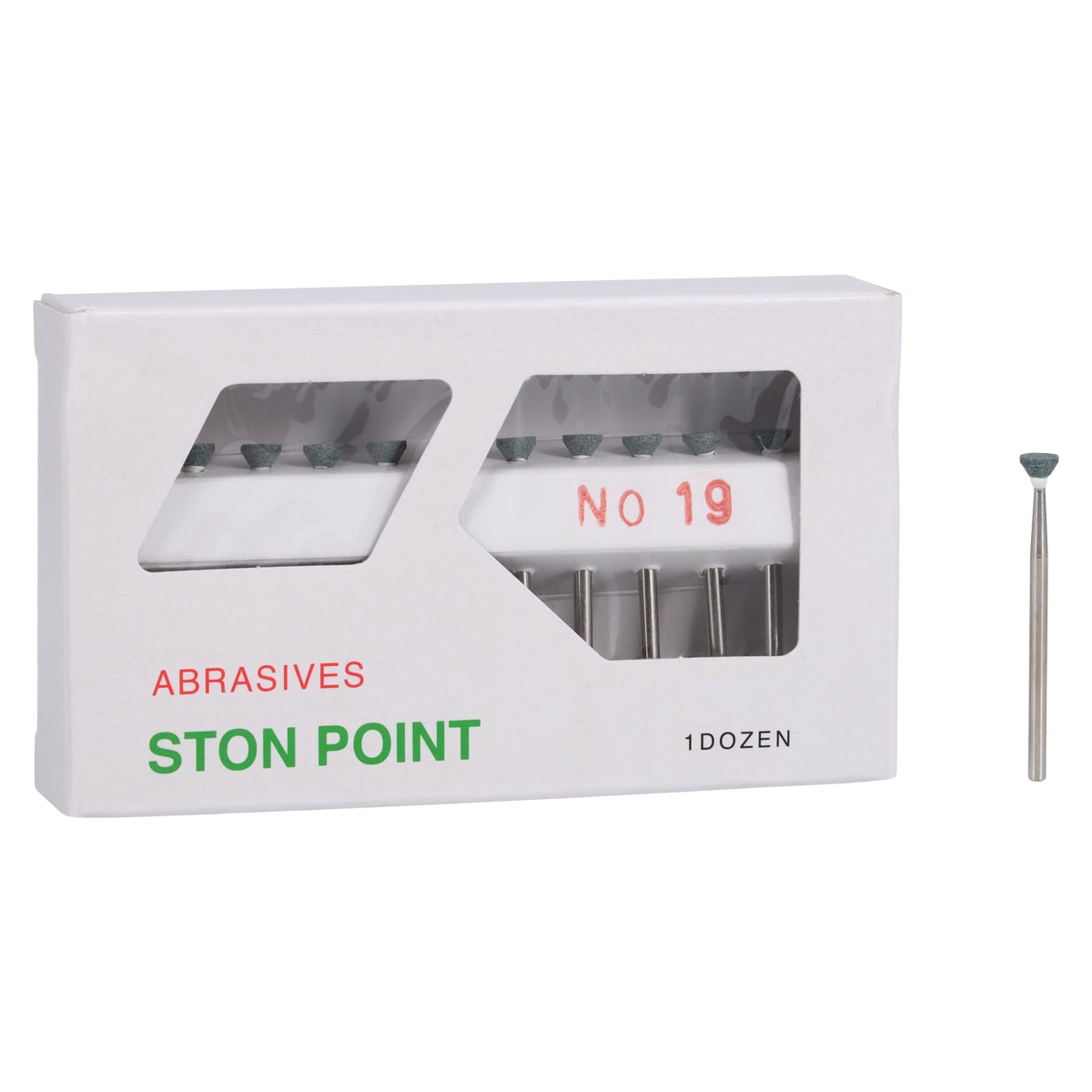 Silicone Carbide Mounted Points Green 12/Bx