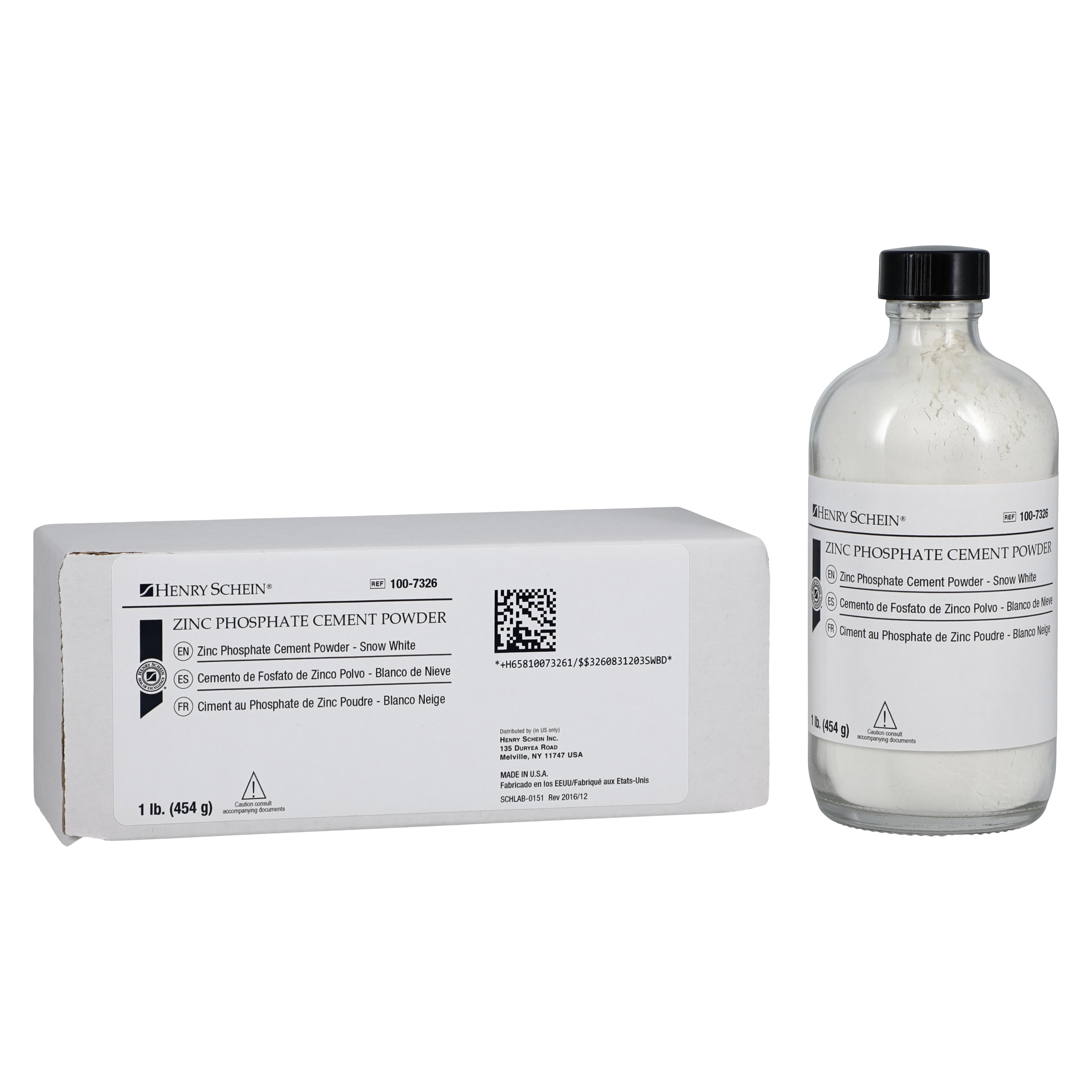 Zinc Cement Powder Cement Snow White 1 Lb Ortho Size 1lb/Bt