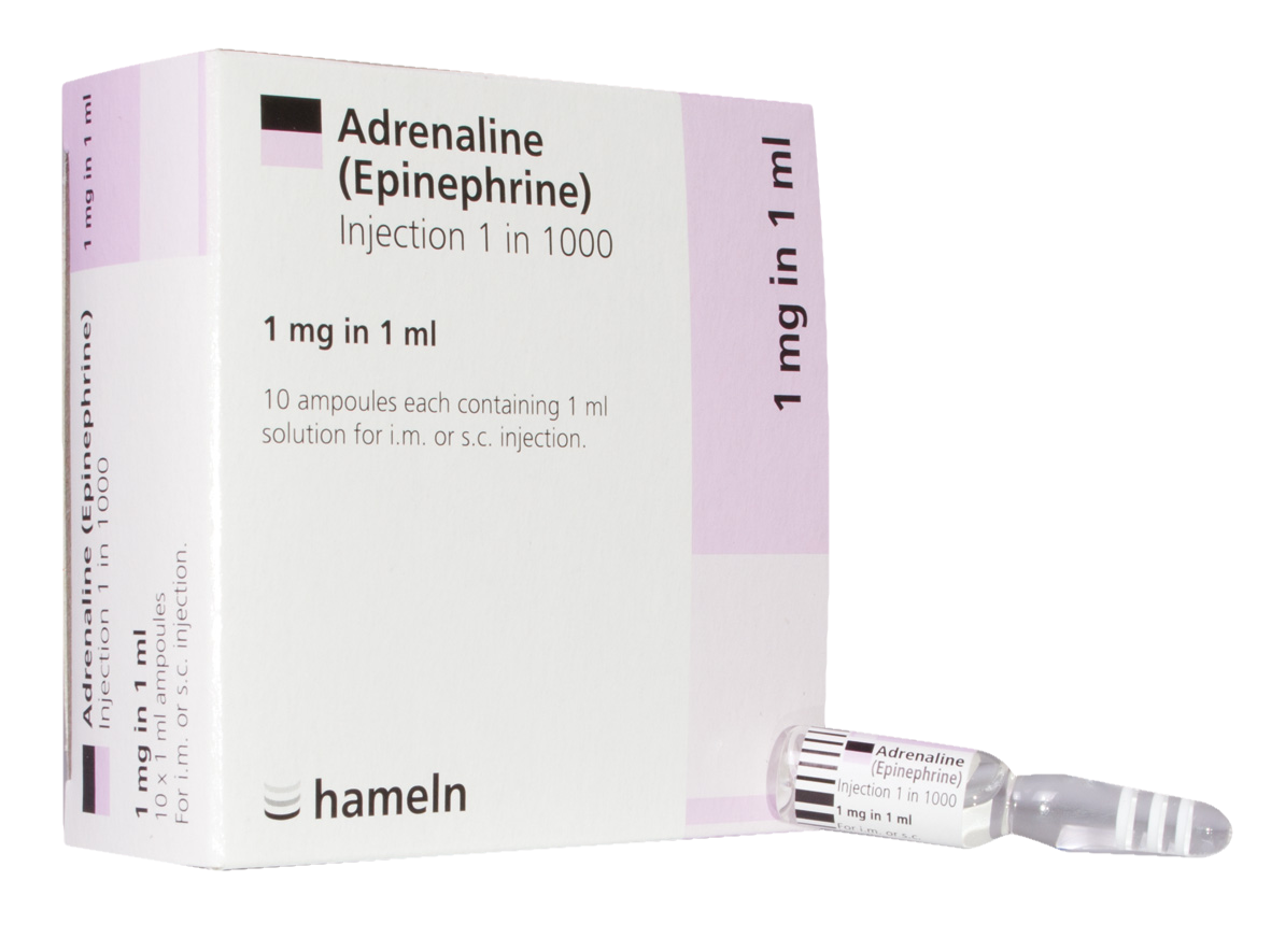 Top Adrenaline Injection Martindale Pharmaceuticals Adrenaline 1:1000 1mg 1ml Ampoule 10pk ...