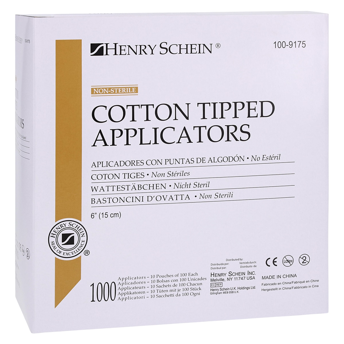 Cotton Tipped Applicator 6 in Wood Handle Non Sterile 1000/Bx