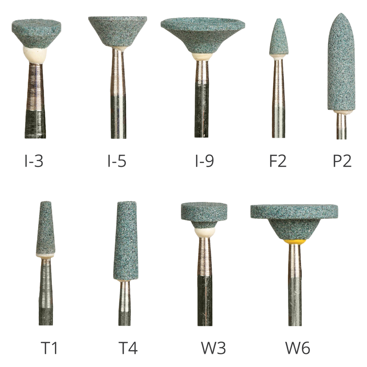 Silicone Carbide Mounted Points Green 12/Bx