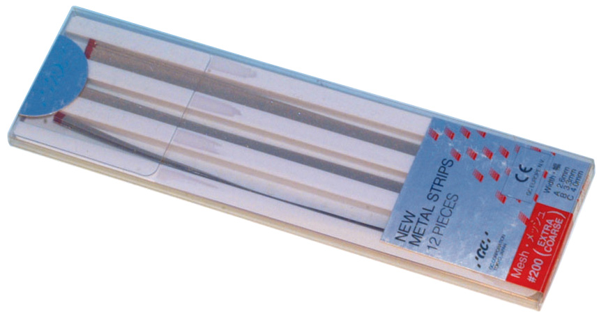 Metal Strip 200 Mesh Extra Coarse Assorted Red 12pk