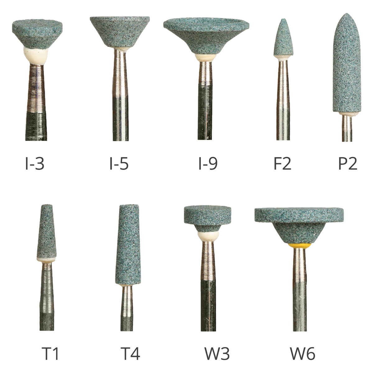 Silicone Carbide Mounted Points Green 12/Bx