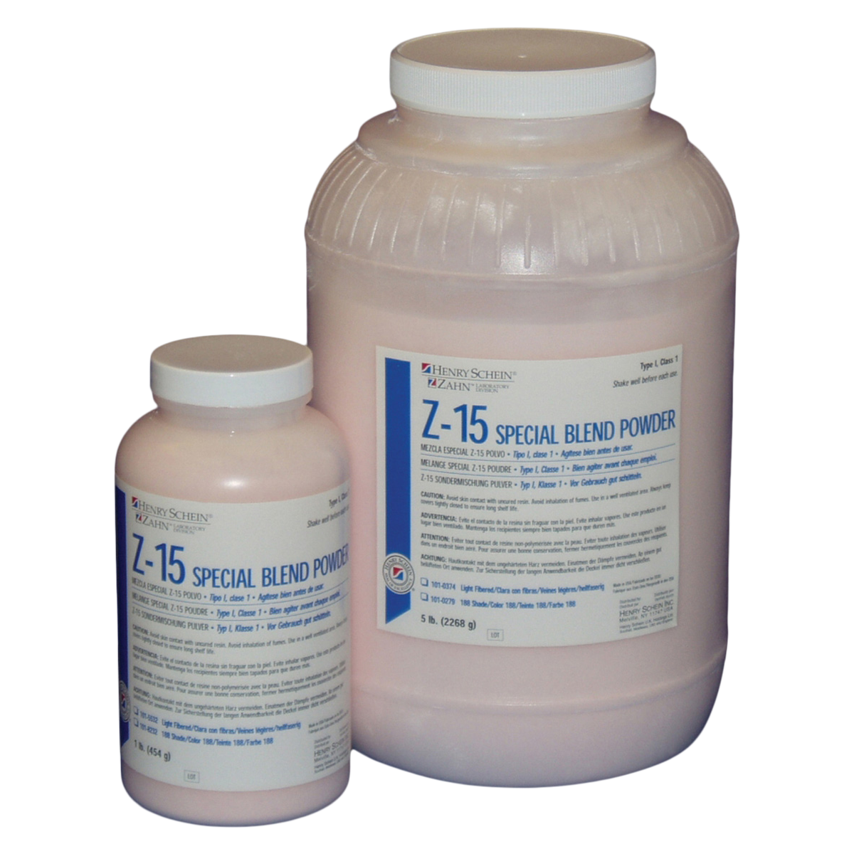 Z-15 Denture Resin Special Blend Heat Cure Light Fibered 5Lb/Bt