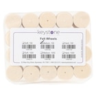 Felt Wheels Pin Hole Center Medium 1" x 3/16" 100/Box
