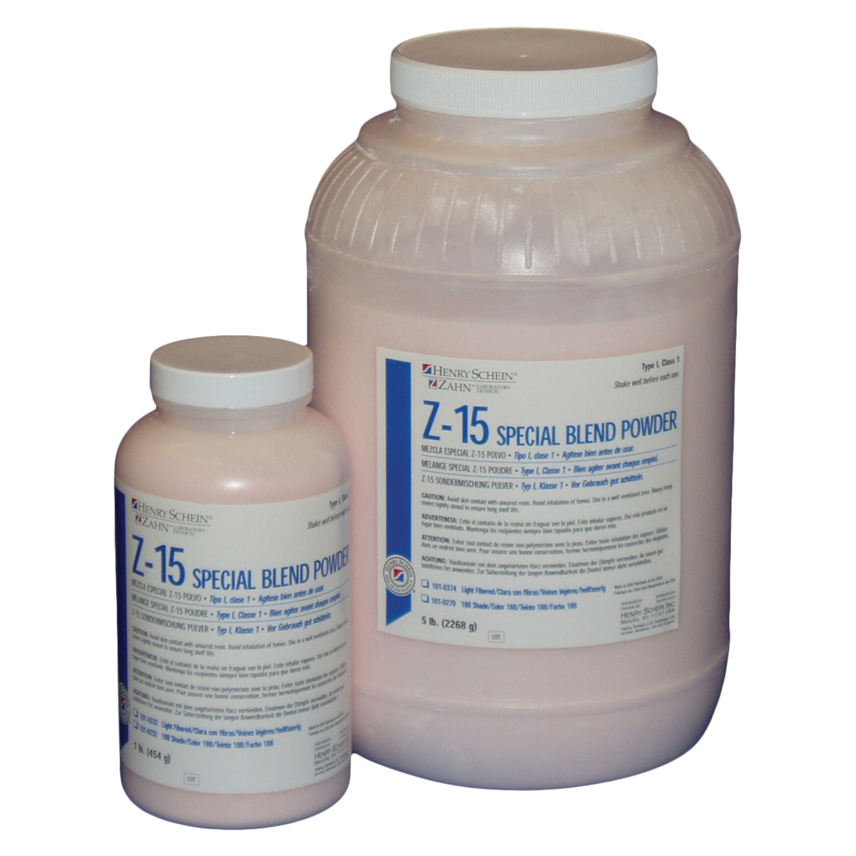 Z-15 Denture Resin Special Blend Heat Cure Light Fibered 25lb/Bx