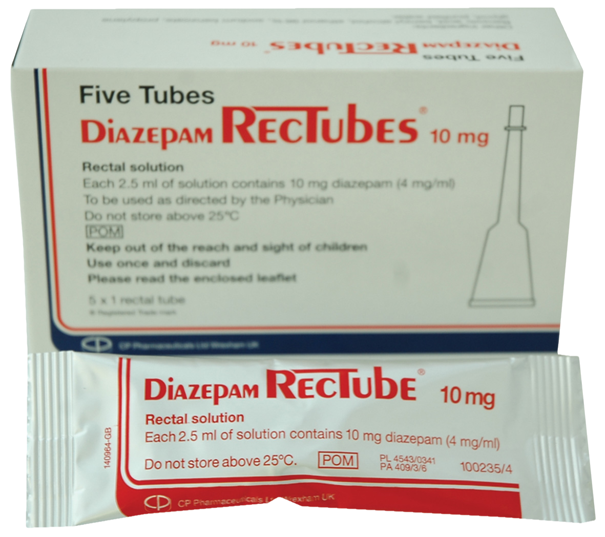 Diazepam Rectal Solution 10mg in 2.5ml Tube 5pk
