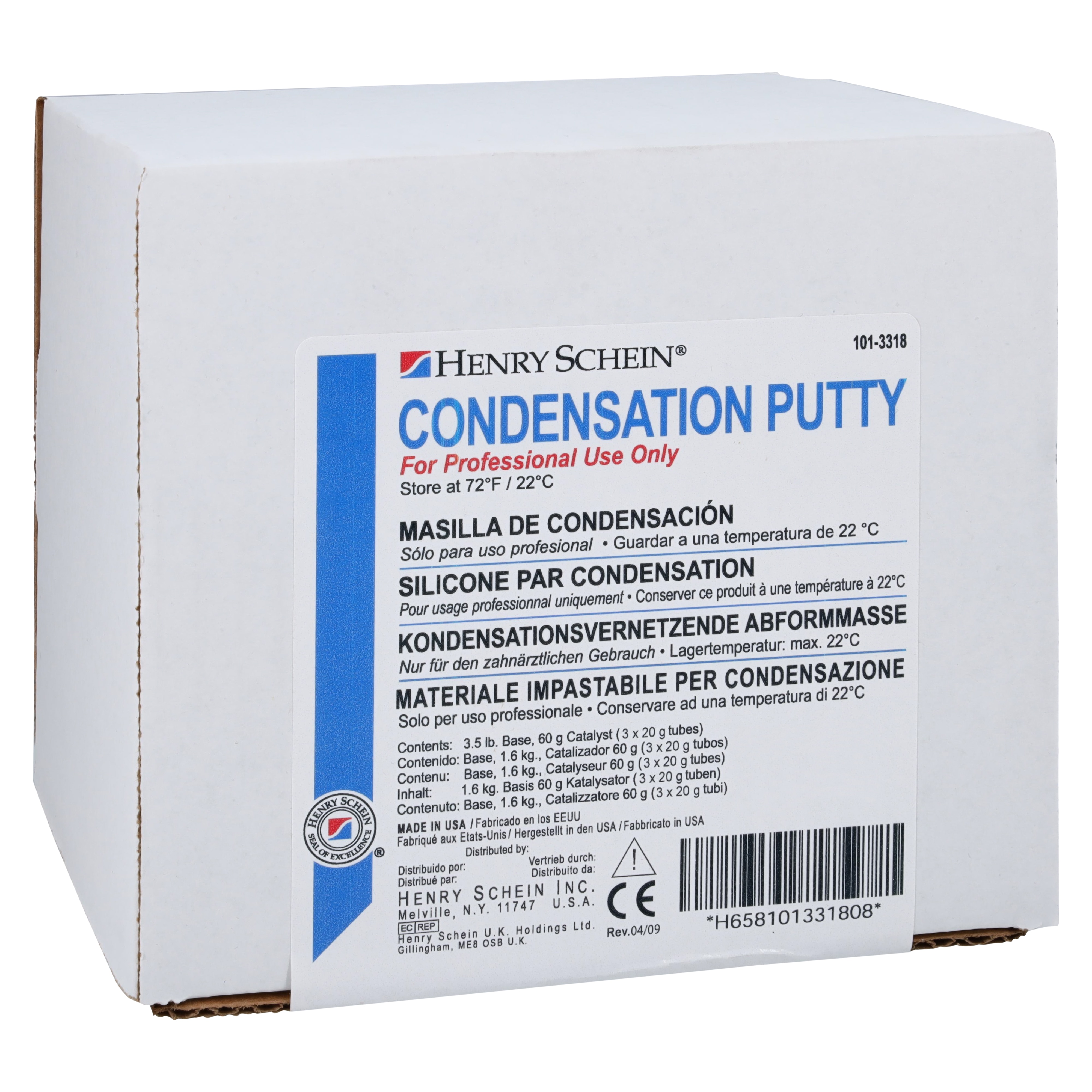 Condensation Silicone Lab Putty 3.5 Lb Ea