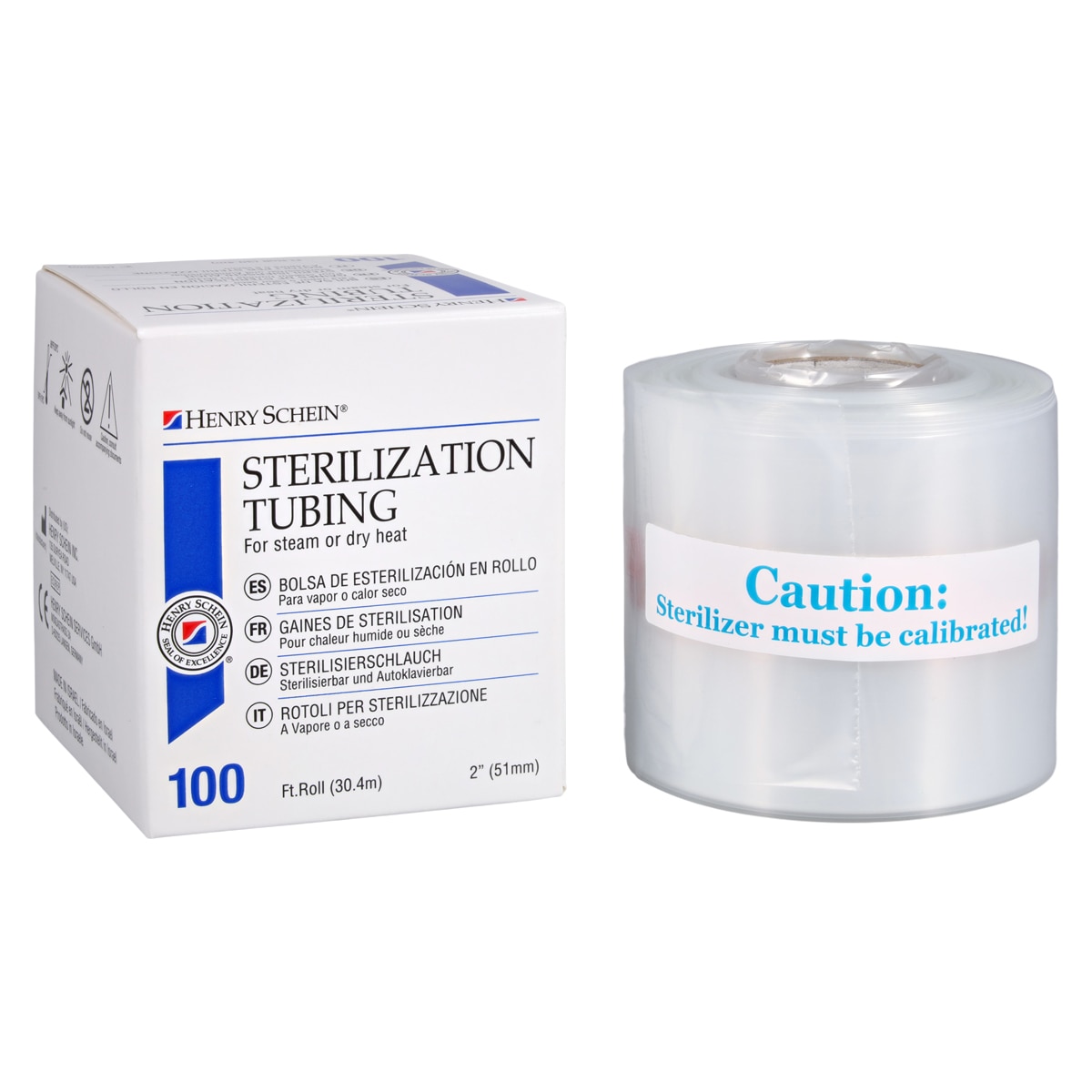 Sterilization Tubing 2 in x 9.5 in Nylon 100'/Rl
