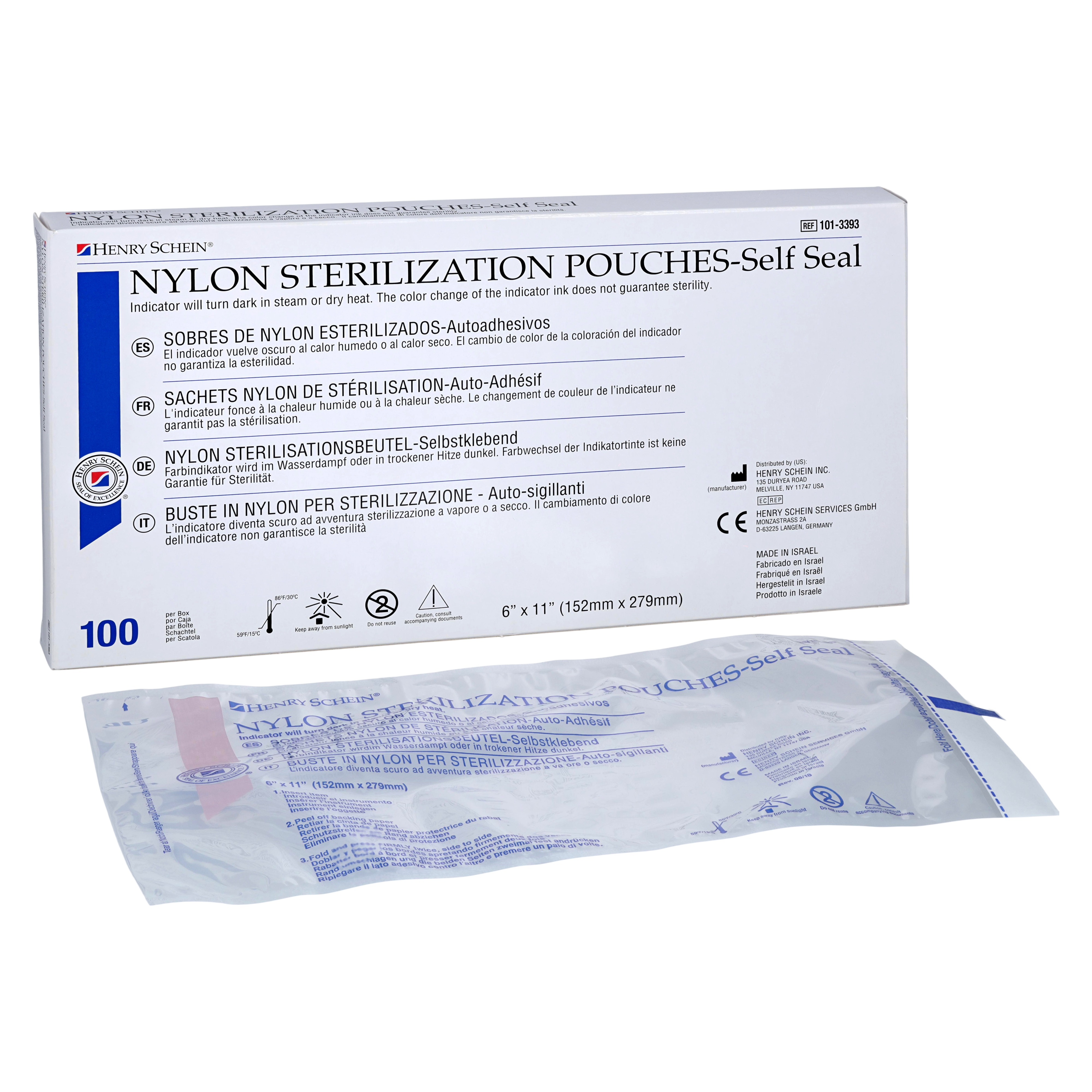 Sterilization Pouch Self Seal 6 in x 11 in 100/Bx