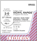 Vicryl Rapide Suture 3-0 27" Polyglactin 910 Braid PS-1 Undyed 12/Bx