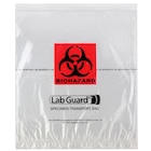 Transport Bag 12x13x4" Clear/Black/Red Zipper Closure LLDPE Film 1000/Ca