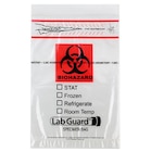 Transport Bag 6x9" Clear/Black/Red Zipper Closure LLDPE Film 1000/Ca