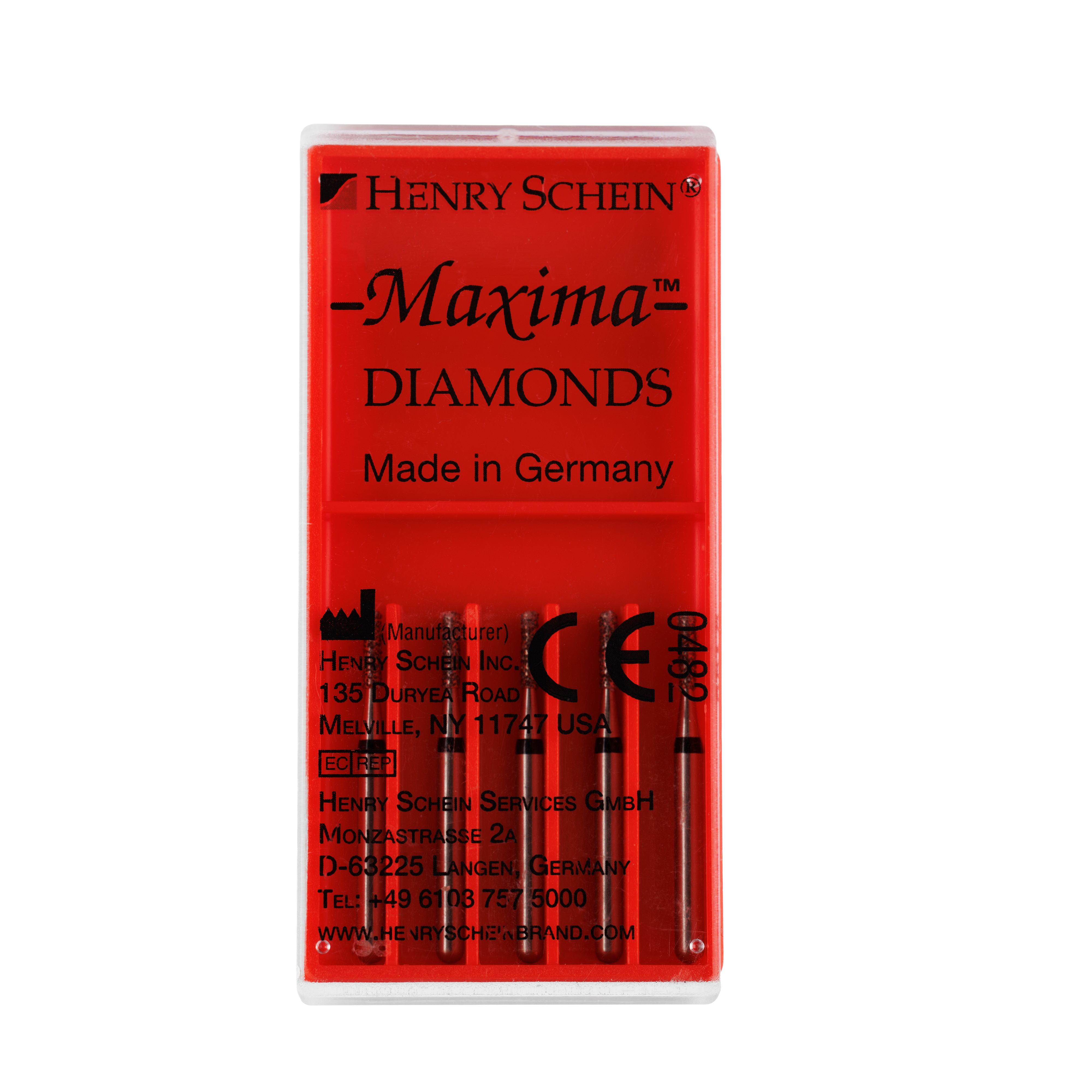 HS Bur Diamond FG Maxima 835-010 SC Flat End Cylinder 5pk
