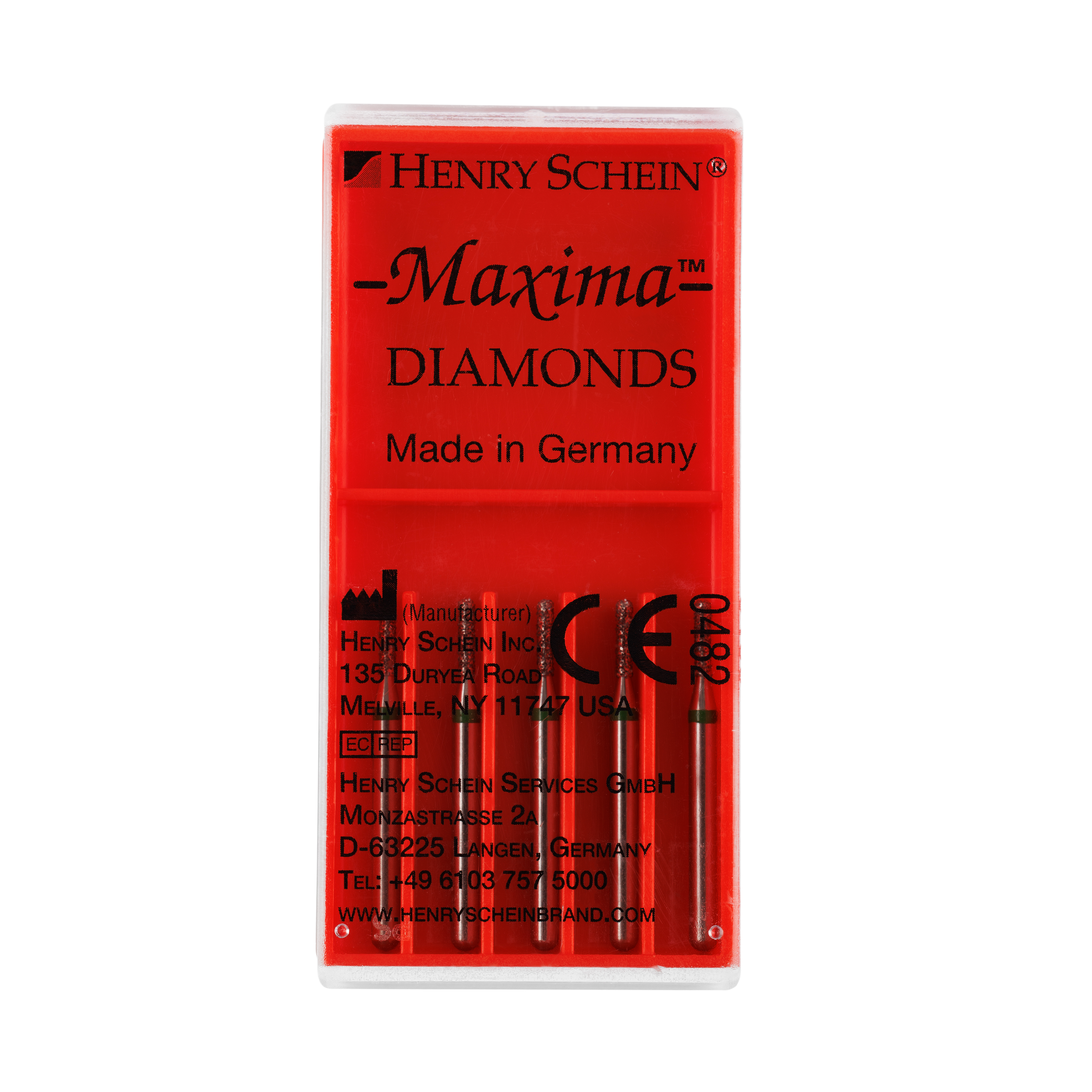 HS Bur Diamond FG Maxima 835-010 C KR Flat End Cylinder 5pk