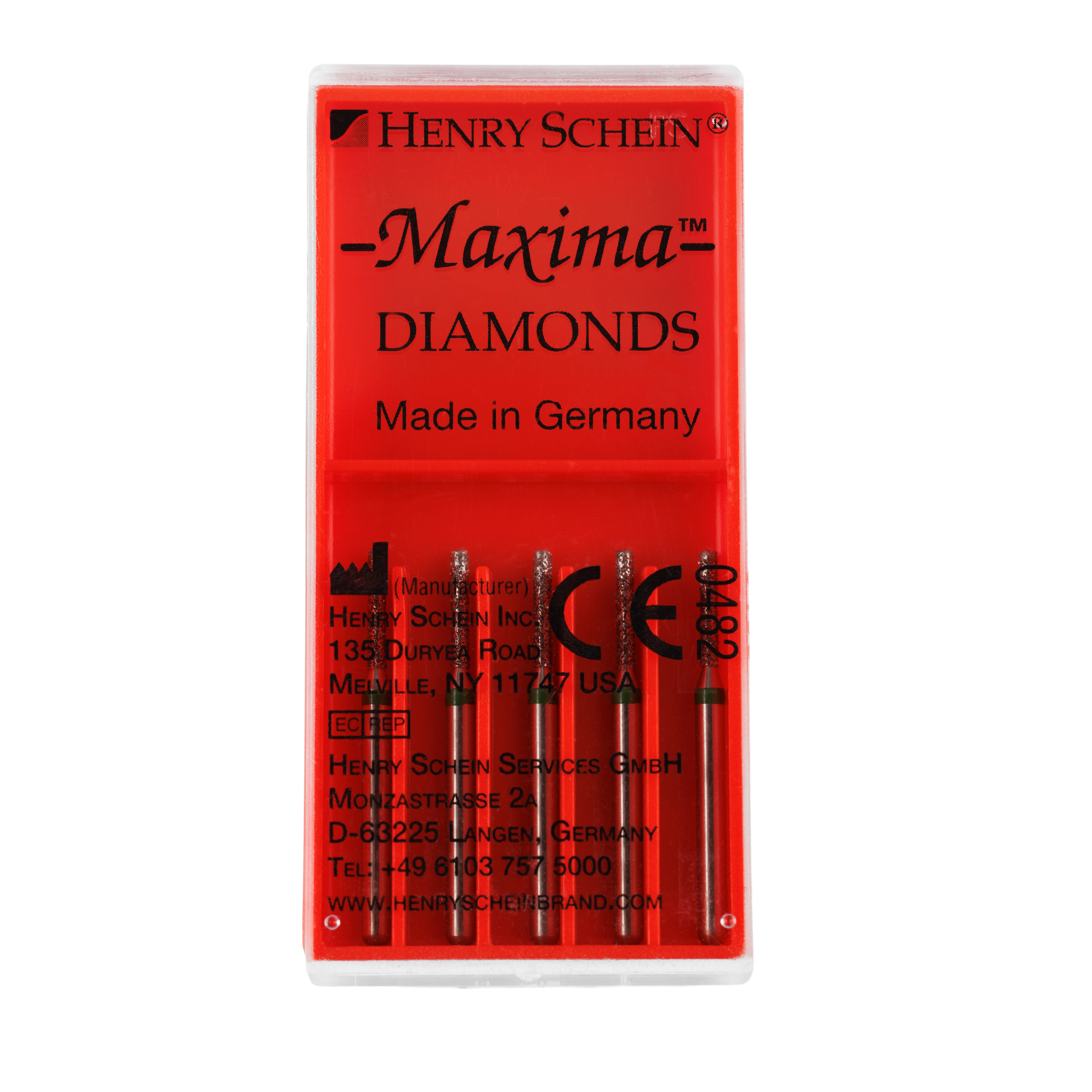 HS Bur Diamond FG Maxima 836-010 C Flat End Cylinder 5pk