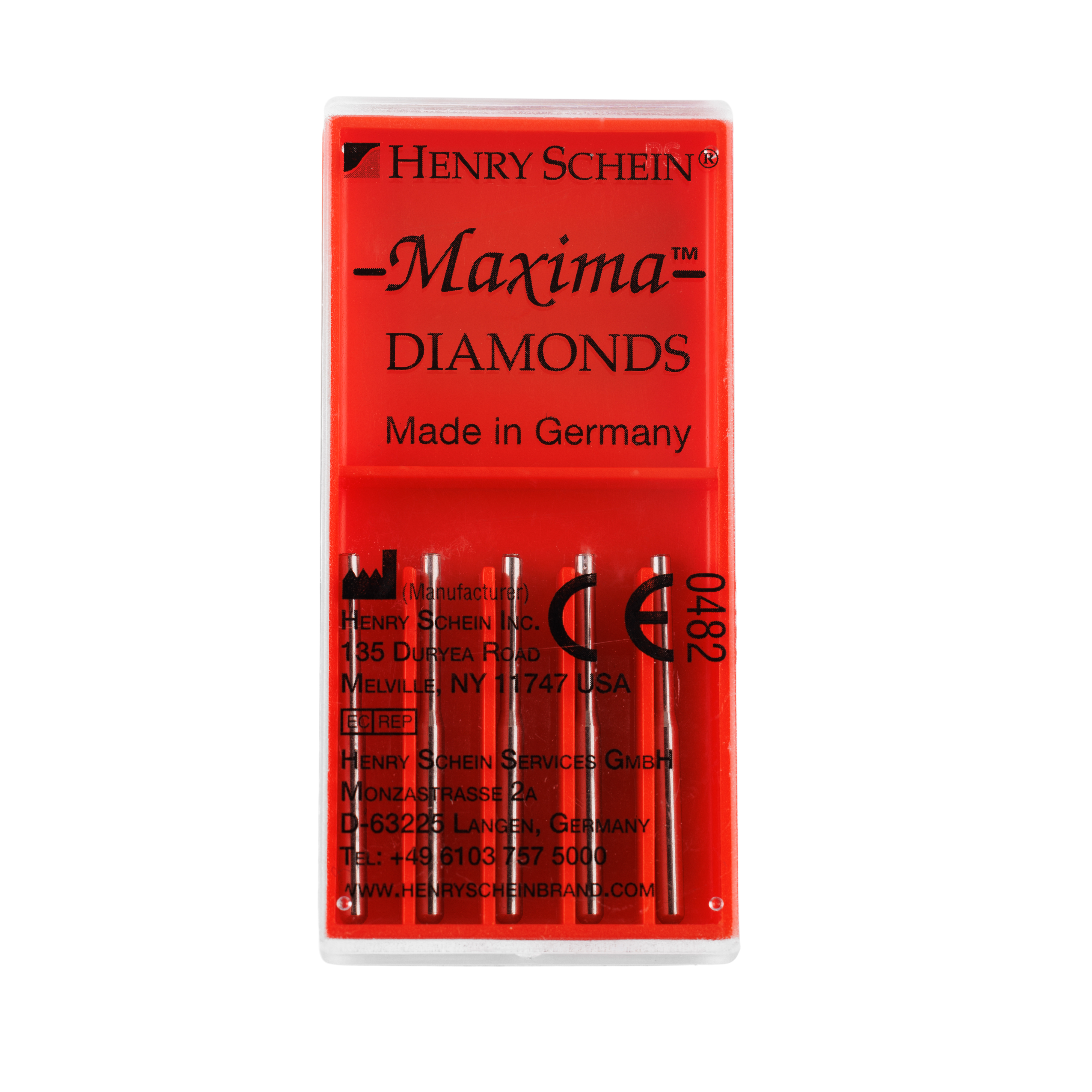 HS Bur Diamond FG Maxima 839-012 M End Cutting Cylinder 5pk