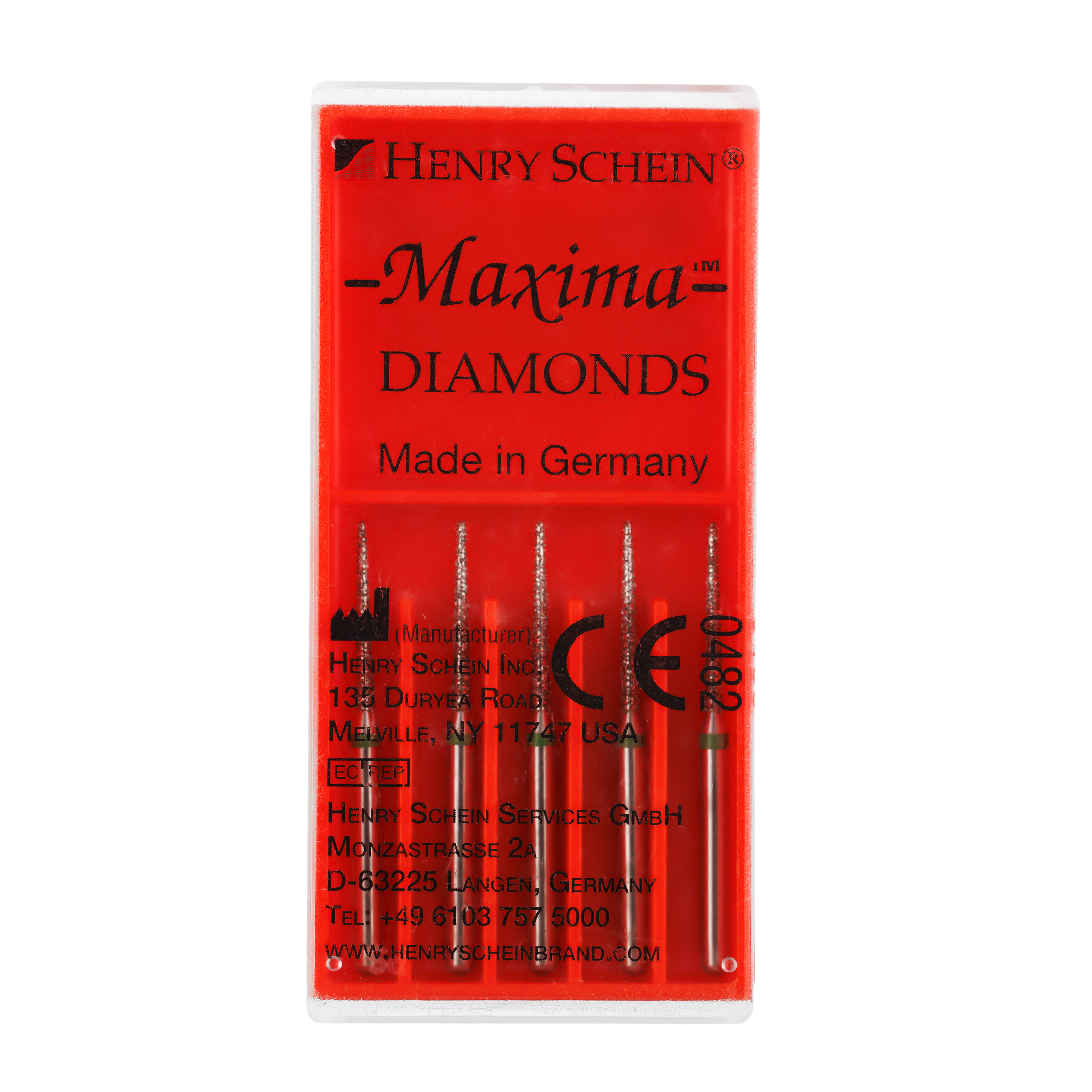 HS Bur Diamond FG Maxima 848-010 C Flat End Taper 5pk