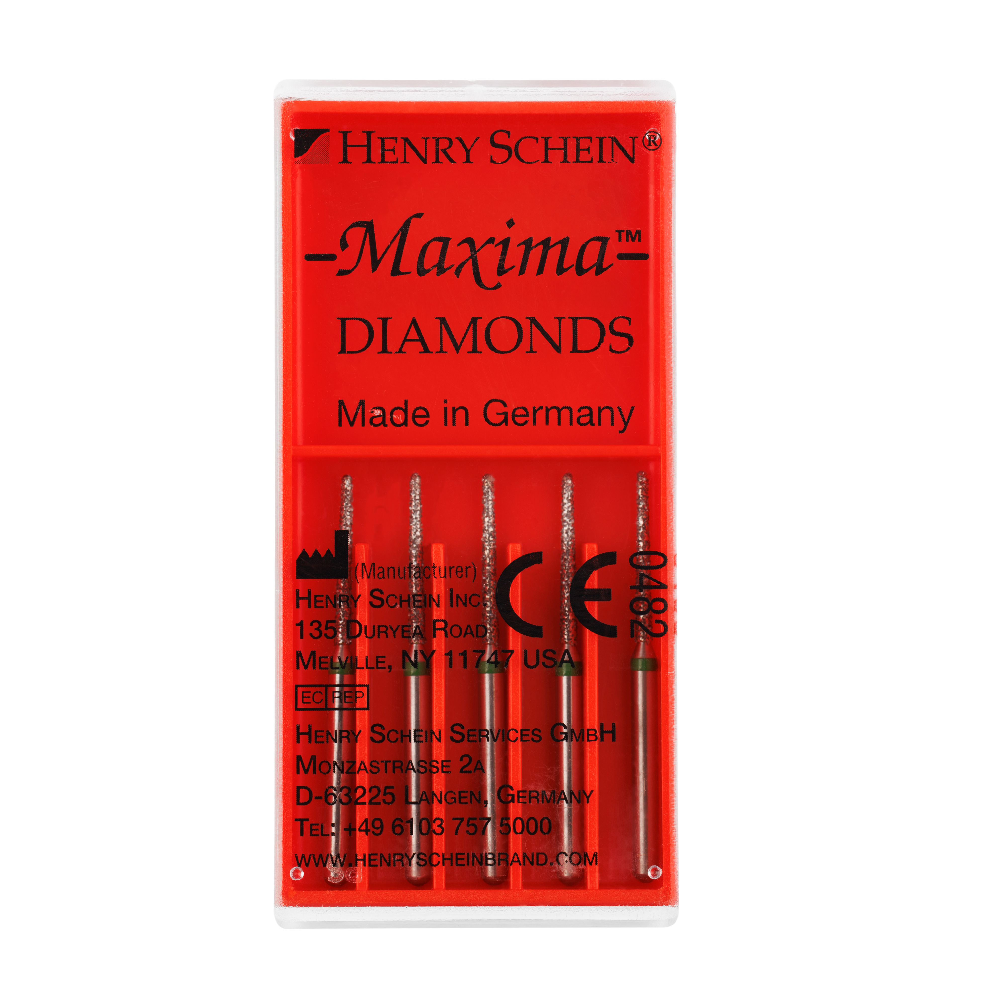 HS Bur Diamond FG Maxima 850-010 C Round End Taper 5pk