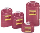 Sharps Container 1.4qt Red 7-3/4x3-3/4x3-3/4" Hinge Lid/Petals Plastic 36/Ca
