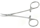 Arterieklem baby-Mosquito, gebogen - Blue Banner 9 cm anatomisch