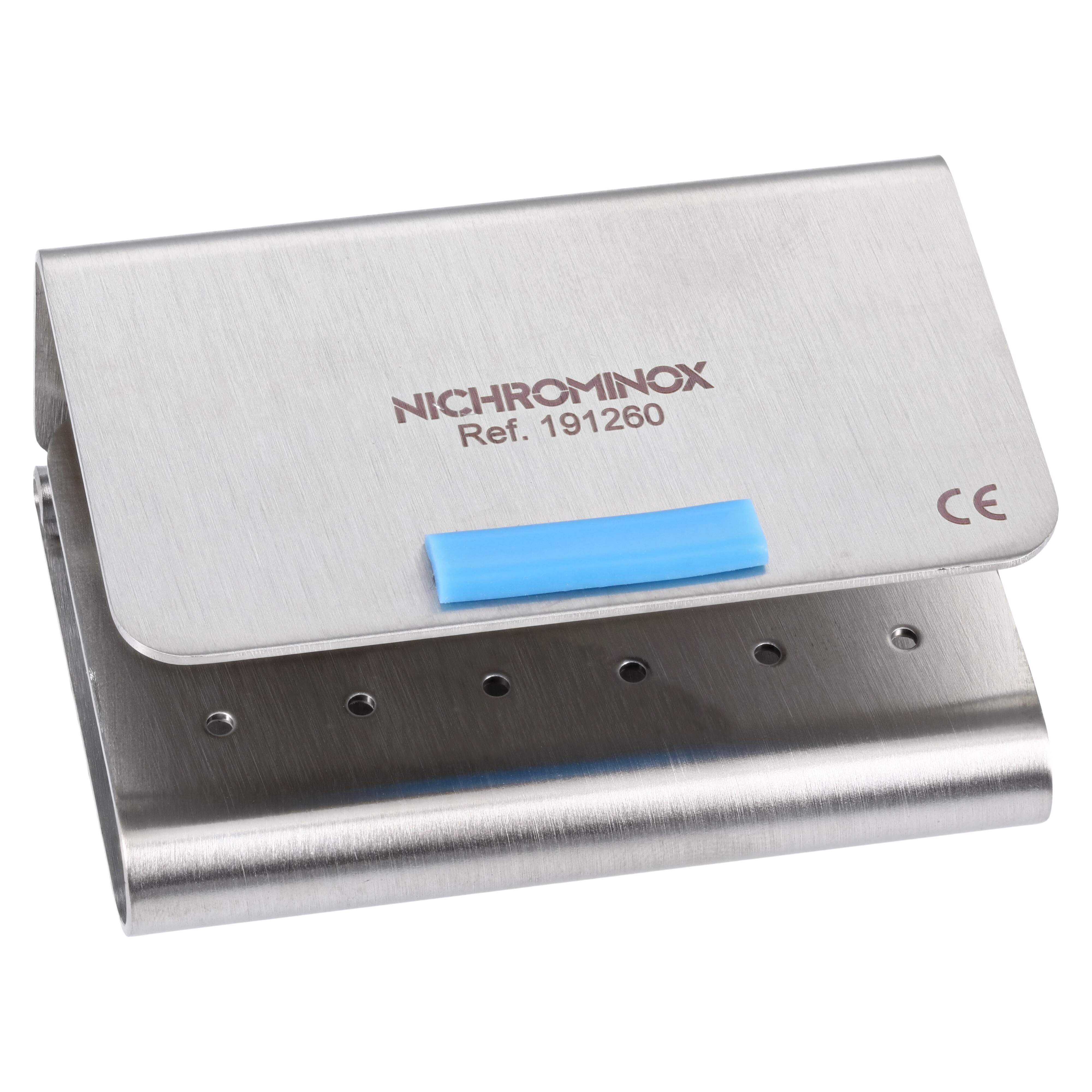 Bur Block Stainless Steel 17 Hole Silver Locking Cover Ea