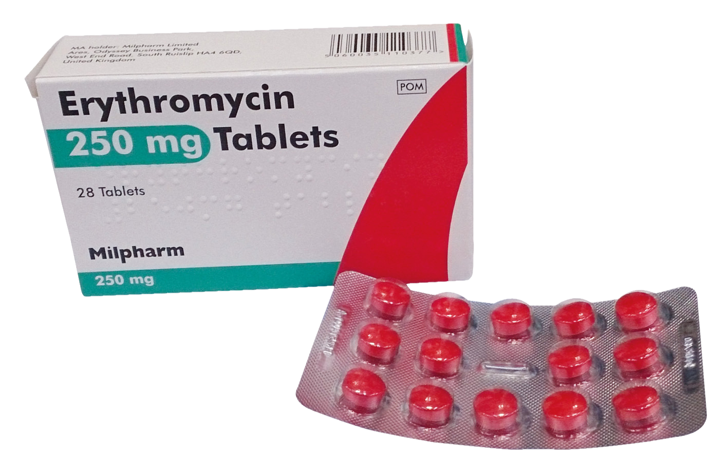 Erythromycin Tablets 250mg 28pk