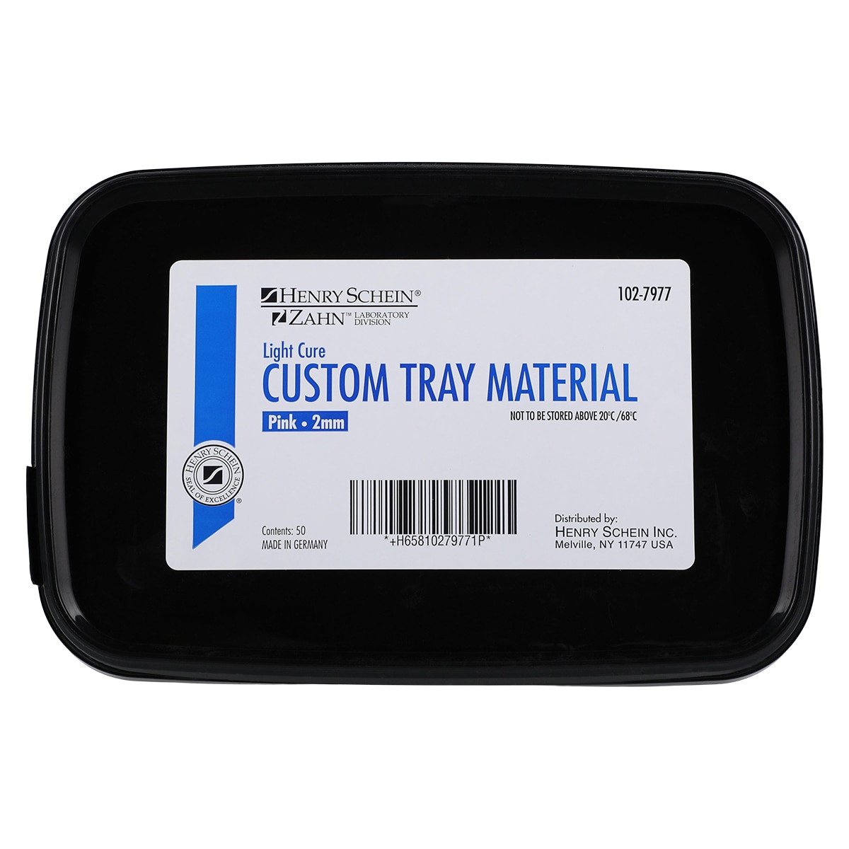Megatray Custom Tray Material Light Cure Pink 2 mm 50/Bx
