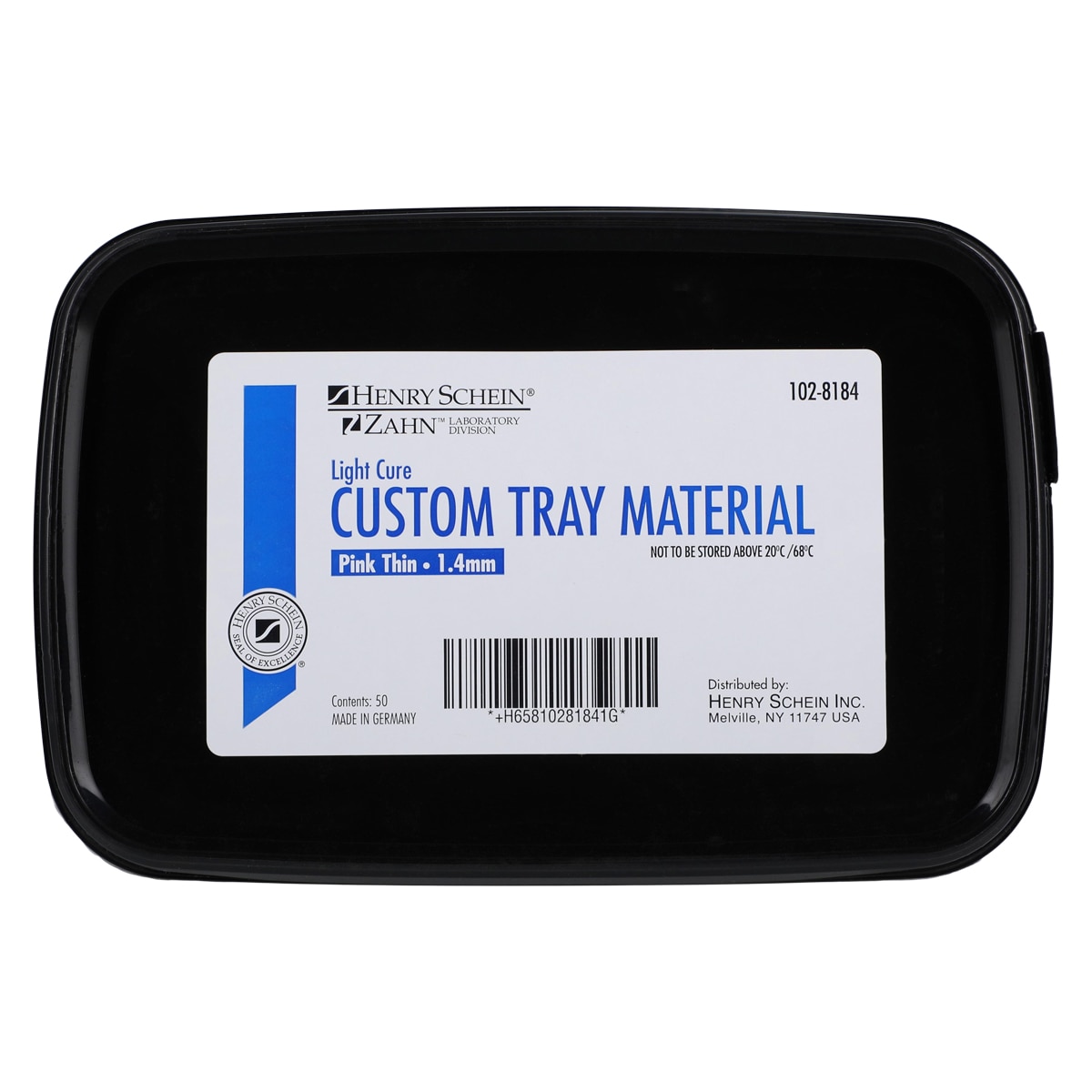 Megatray Custom Tray Material Light Cure Pink 1.4 mm 50/Bx