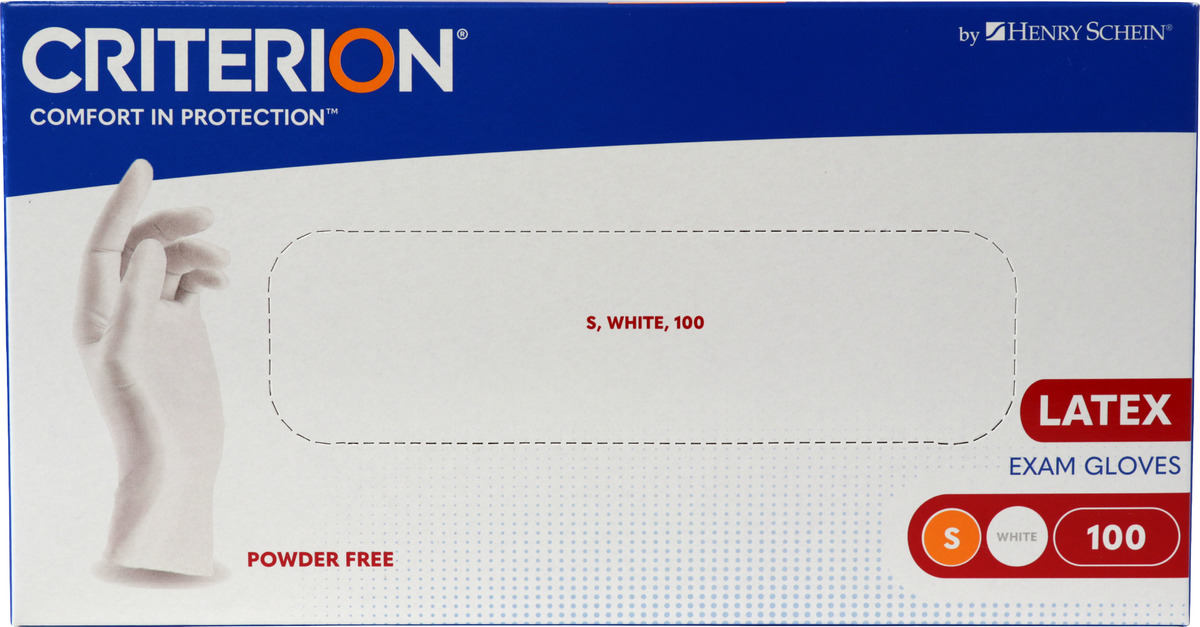 Criterion Latex Powder Free Gloves - S - 100 stuks