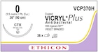 Vicryl Plus Suture 0 36" Triclosan/Polyglactin 910 Braid CTX Violet 36/Bx