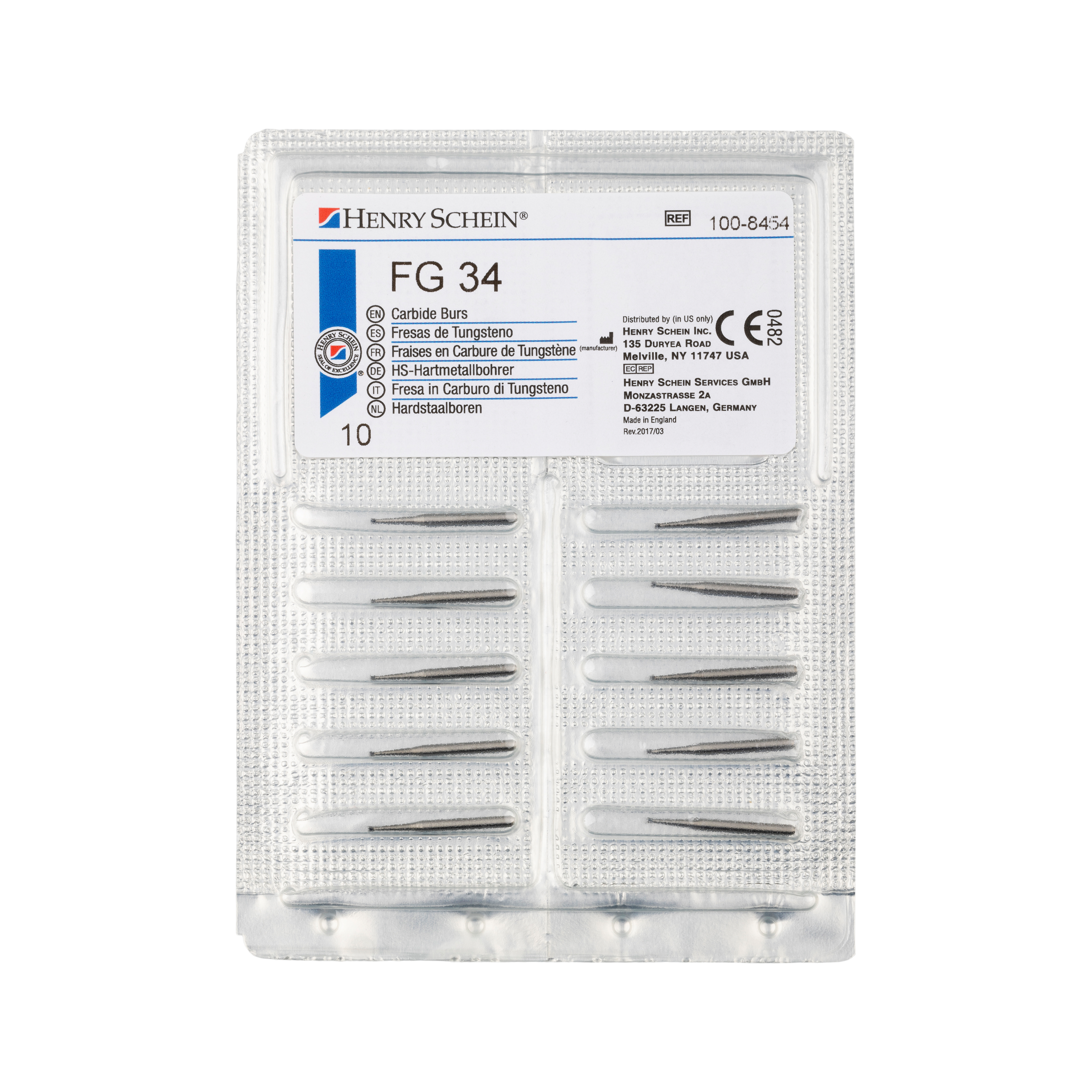 HS Bur TC FG Inverted Cone 008 (1) 10pk