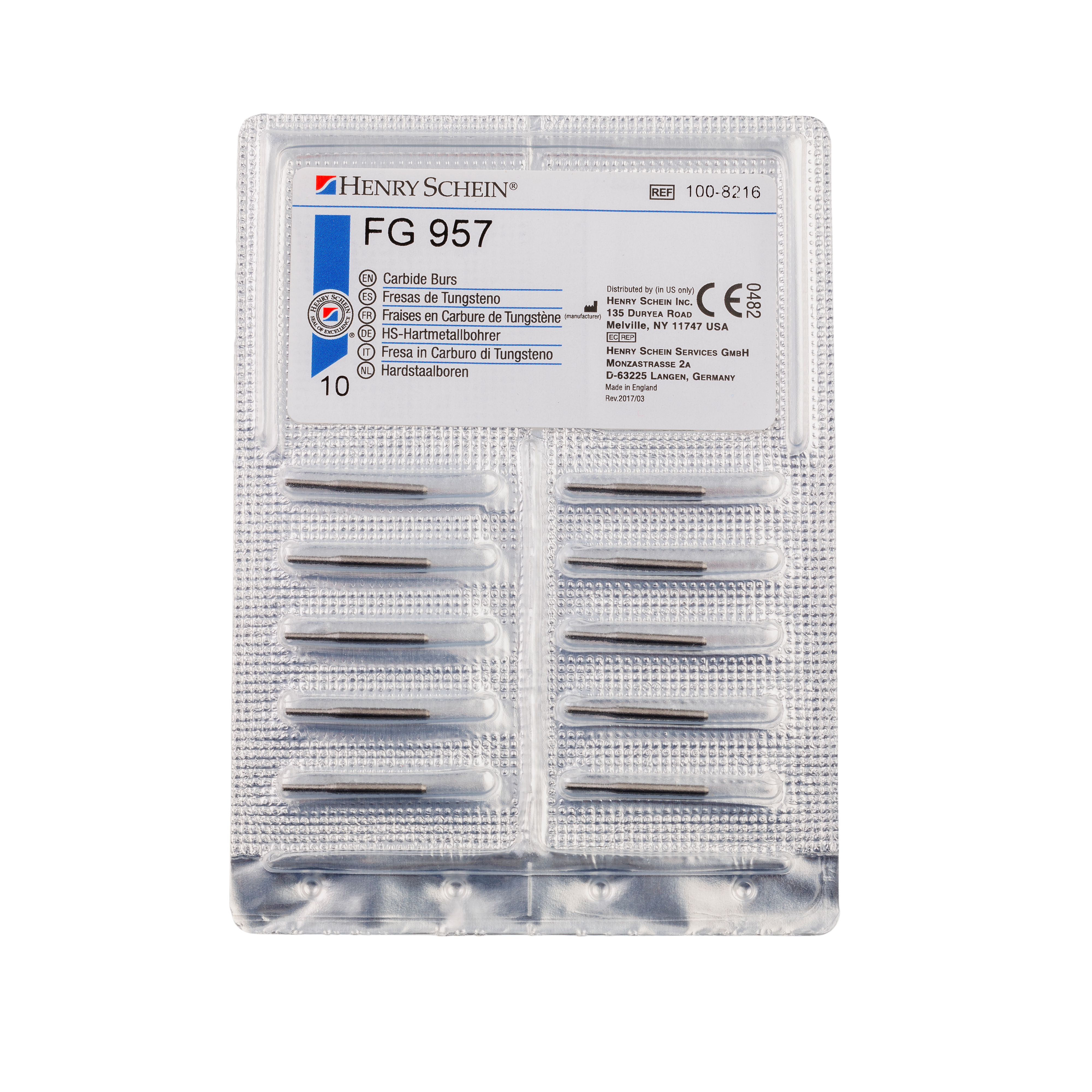 HS Bur TC FG End Cutting 010 10pk