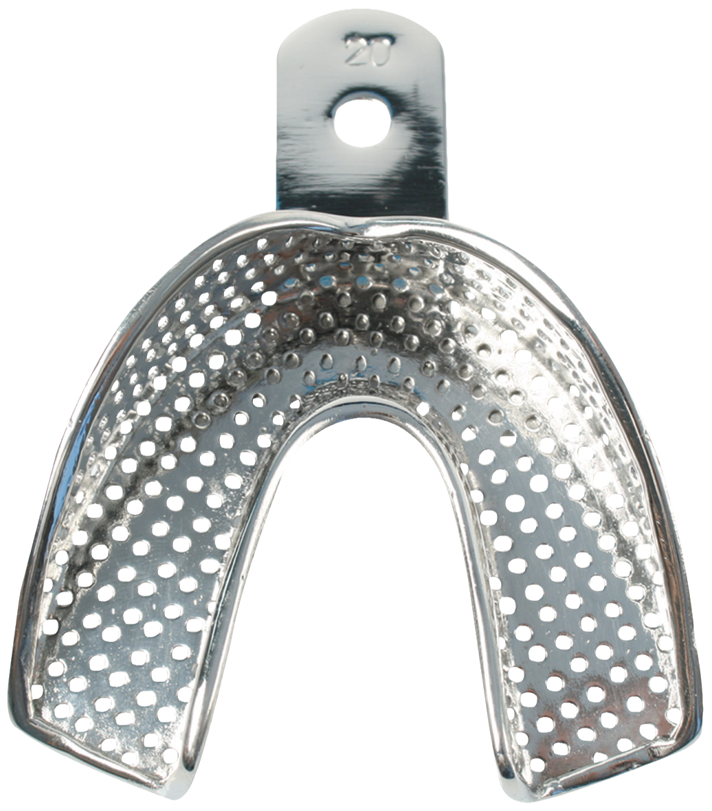 HS Impression Tray Stainless Steel Perforated Lower Large No.20